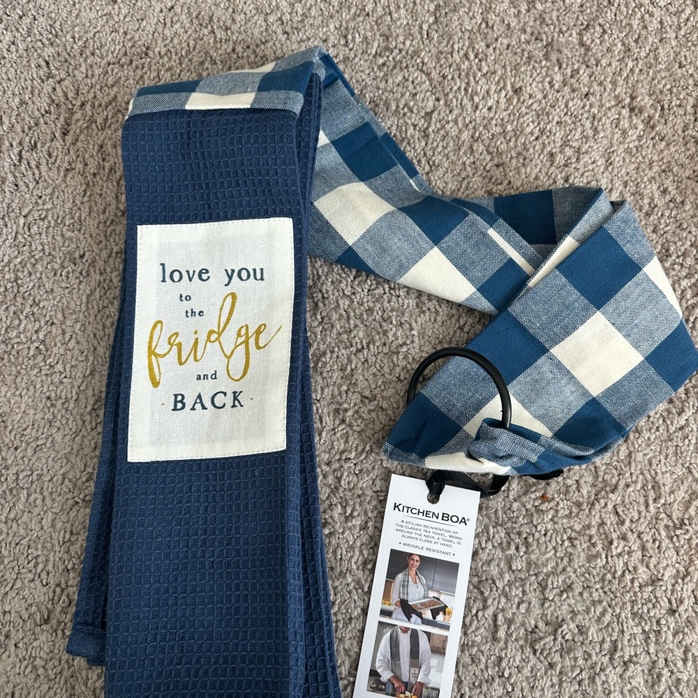 Blue Checkered Kitchen Boa